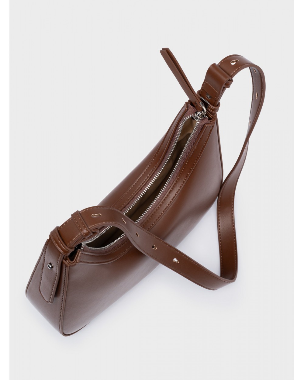 Nolah Γυναικεία Τσάντα ώμου Elina Brown Silver Γυναικείες Τσάντες