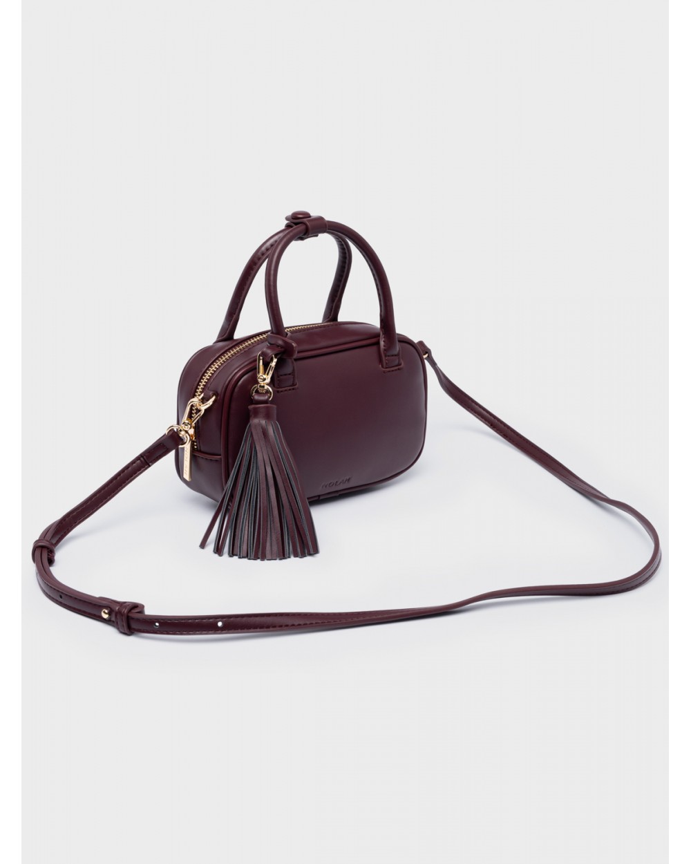 Nolah Γυναικεία Τσάντα ώμου & χιαστί Laura Burgundy Gold Γυναικείες Τσάντες