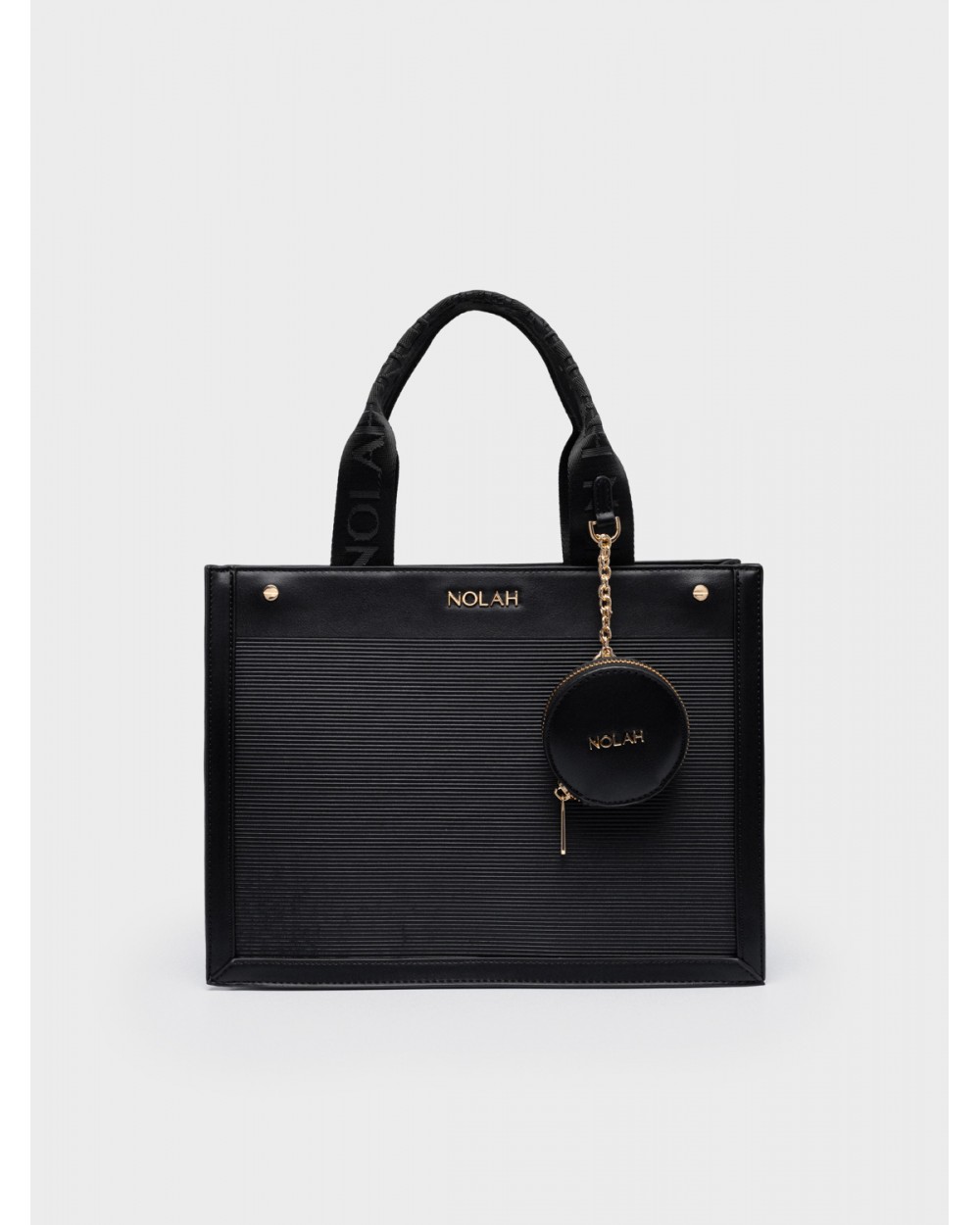 Nolah Γυναικεία Τσάντα ώμου & χιαστί Tote Black Light Gold Γυναικείες Τσάντες