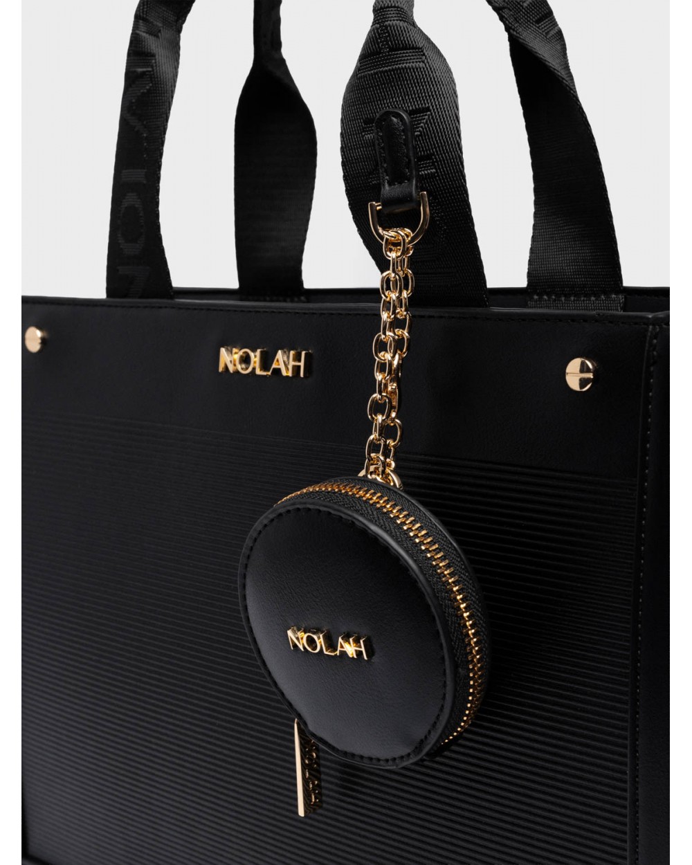 Nolah Γυναικεία Τσάντα ώμου & χιαστί Tote Black Light Gold Γυναικείες Τσάντες