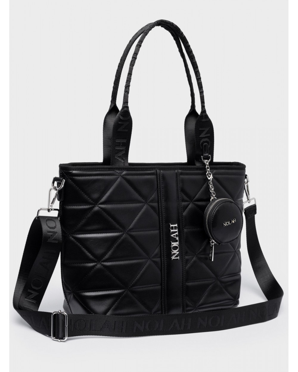 Nolah Γυναικεία Τσάντα ώμου & χιαστί Ava Black Silver Γυναικείες Τσάντες