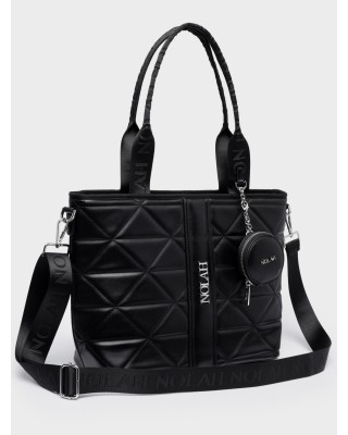 Nolah Γυναικεία Τσάντα ώμου & χιαστί Ava Black Silver