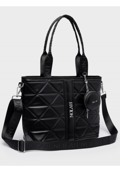 Nolah Γυναικεία Τσάντα ώμου & χιαστί Ava Black Silver