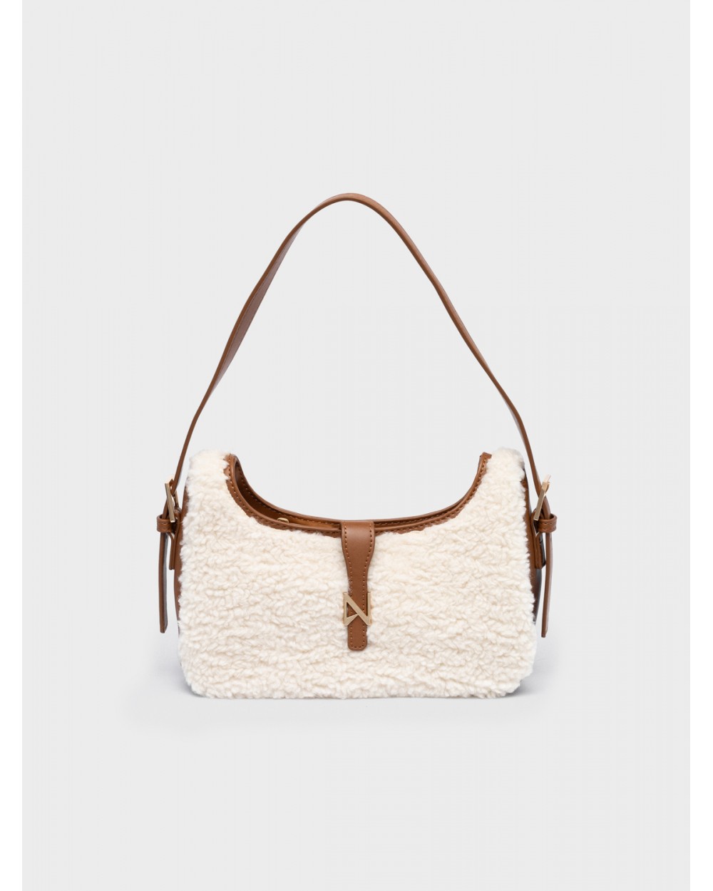Nolah Γυναικεία Τσάντα ώμου Sheepy Offwhite Brown Γυναικείες Τσάντες