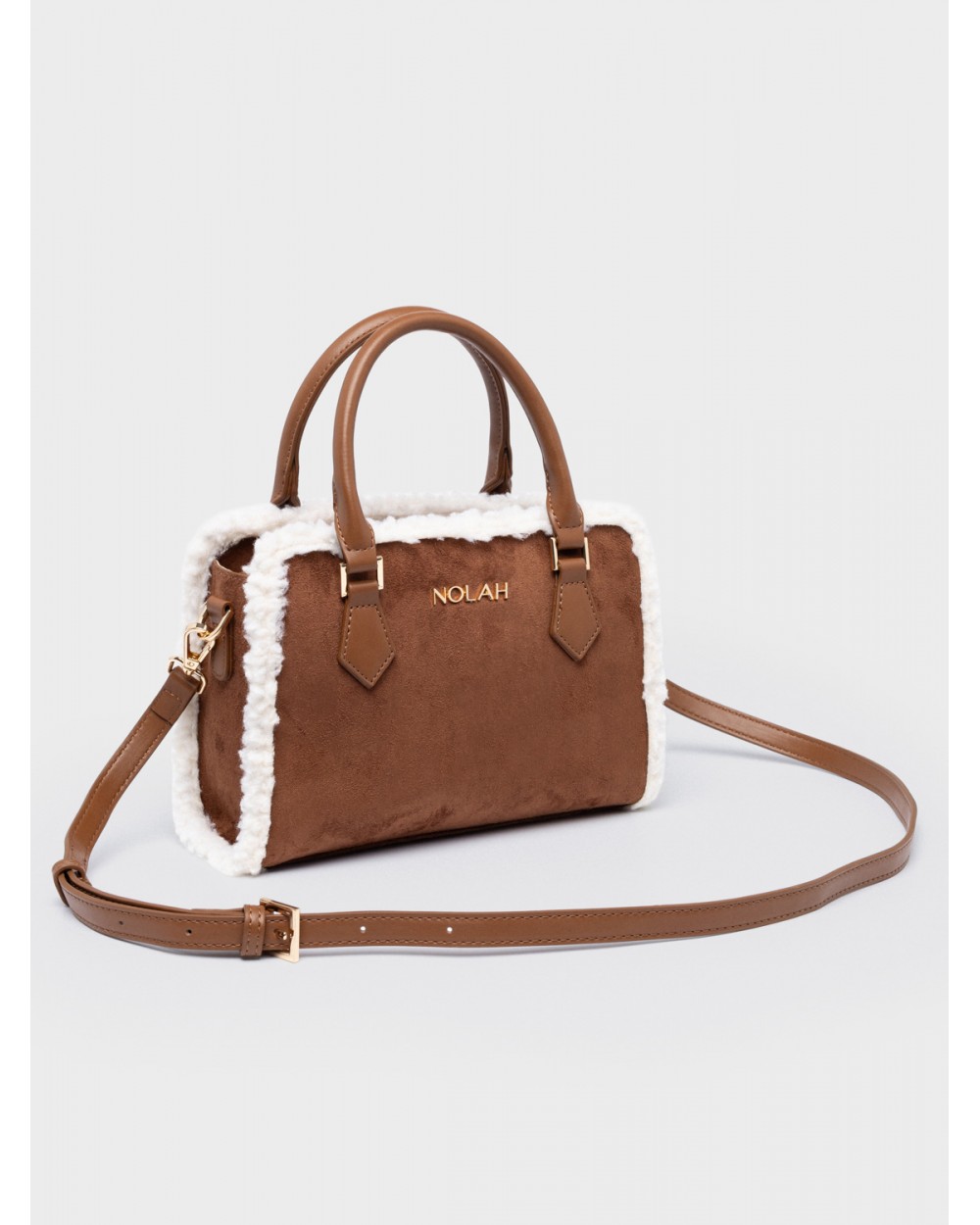 Nolah Γυναικεία Τσάντα ώμου  & χιαστί Autumnleaf Brown Cream Γυναικείες Τσάντες