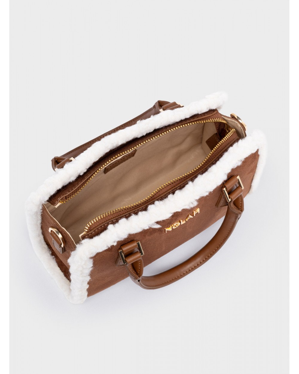 Nolah Γυναικεία Τσάντα ώμου  & χιαστί Autumnleaf Brown Cream Γυναικείες Τσάντες