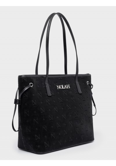 Nolah Γυναικεία Τσάντα ώμου Florence Black Silver