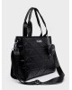 Nolah Γυναικεία Τσάντα ώμου & χιαστί Ryder Large Black Silver Γυναικείες Τσάντες