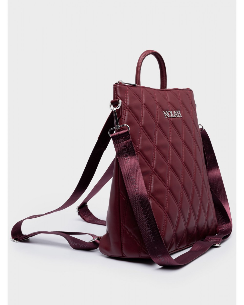 Nolah Γυναικεία Τσάντα Βackpack & χιαστί Rhode Burgundy Silver Γυναικείες Τσάντες