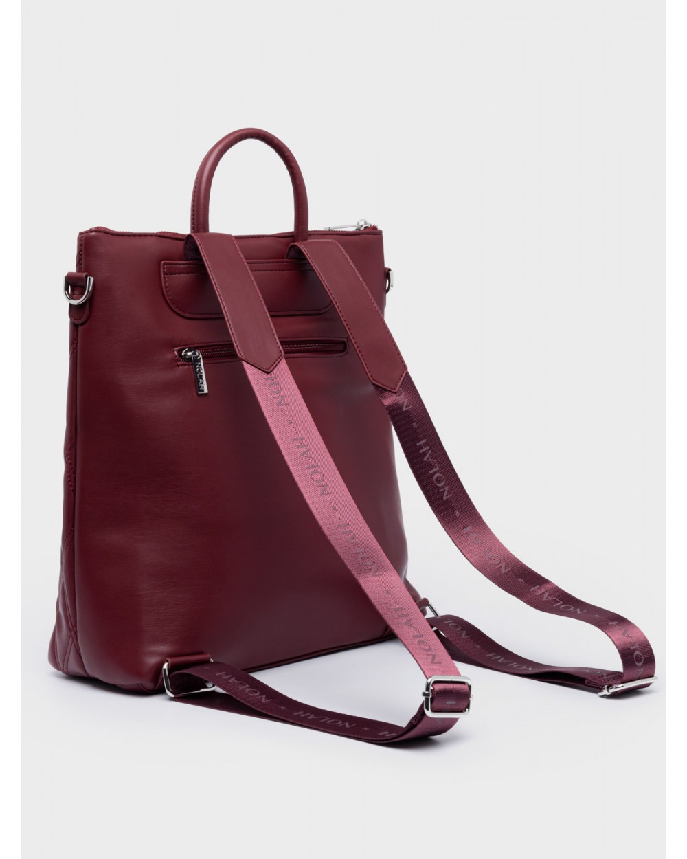 Nolah Γυναικεία Τσάντα Βackpack & χιαστί Rhode Burgundy Silver Γυναικείες Τσάντες