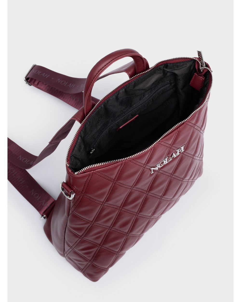 Nolah Γυναικεία Τσάντα Βackpack & χιαστί Rhode Burgundy Silver Γυναικείες Τσάντες