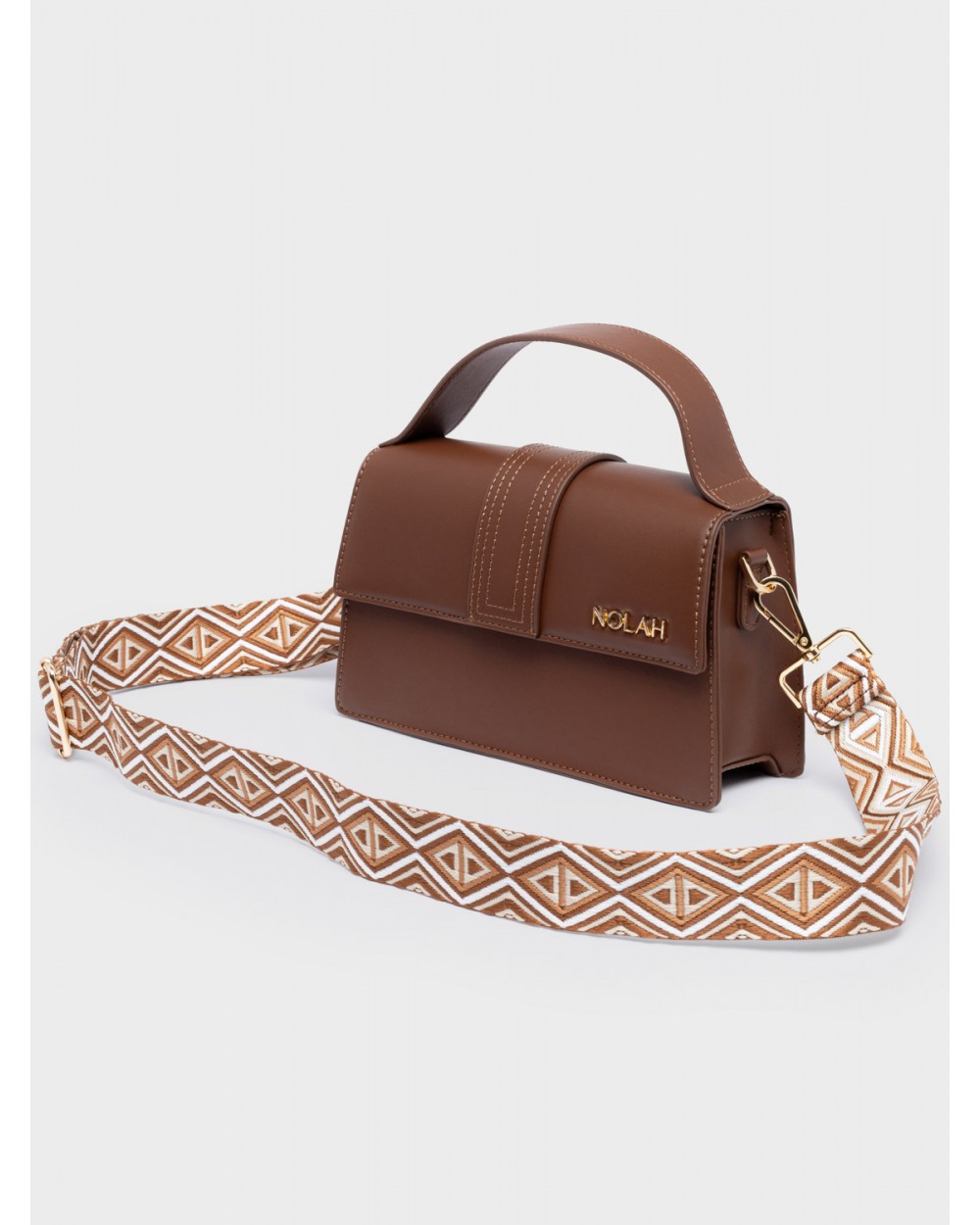 Nolah Γυναικεία Τσάντα ώμου & χιαστί Blake Chocolate Brown Γυναικείες Τσάντες