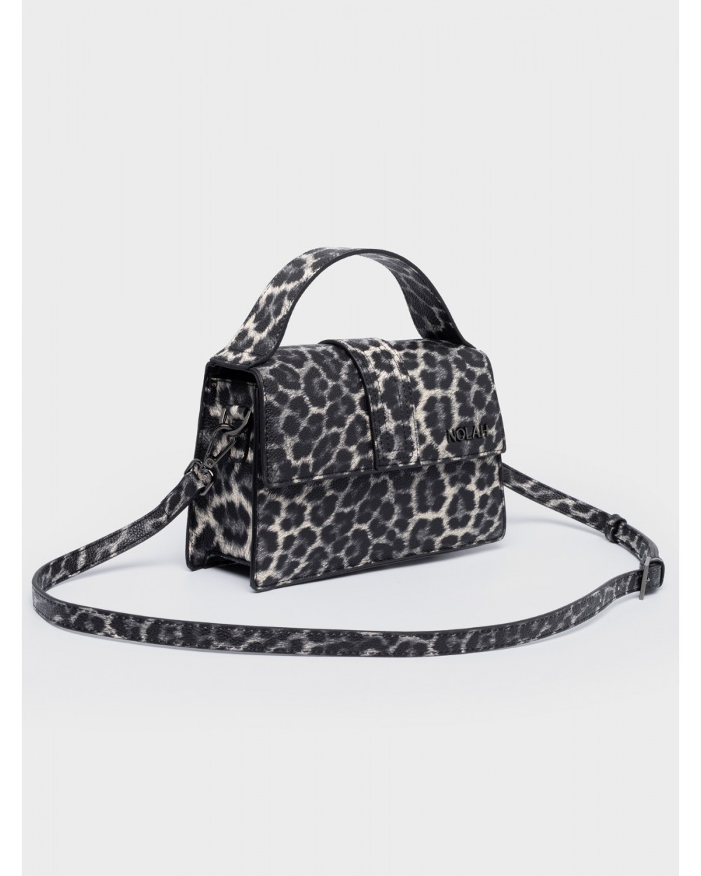 Nolah Γυναικεία Τσάντα ώμου & χιαστί Blake Leopard Black Gun Γυναικείες Τσάντες
