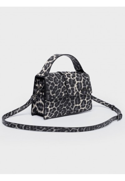 Nolah Γυναικεία Τσάντα ώμου & χιαστί Blake Leopard Black Gun