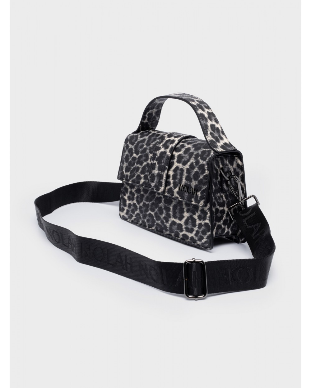 Nolah Γυναικεία Τσάντα ώμου & χιαστί Blake Leopard Black Gun Γυναικείες Τσάντες