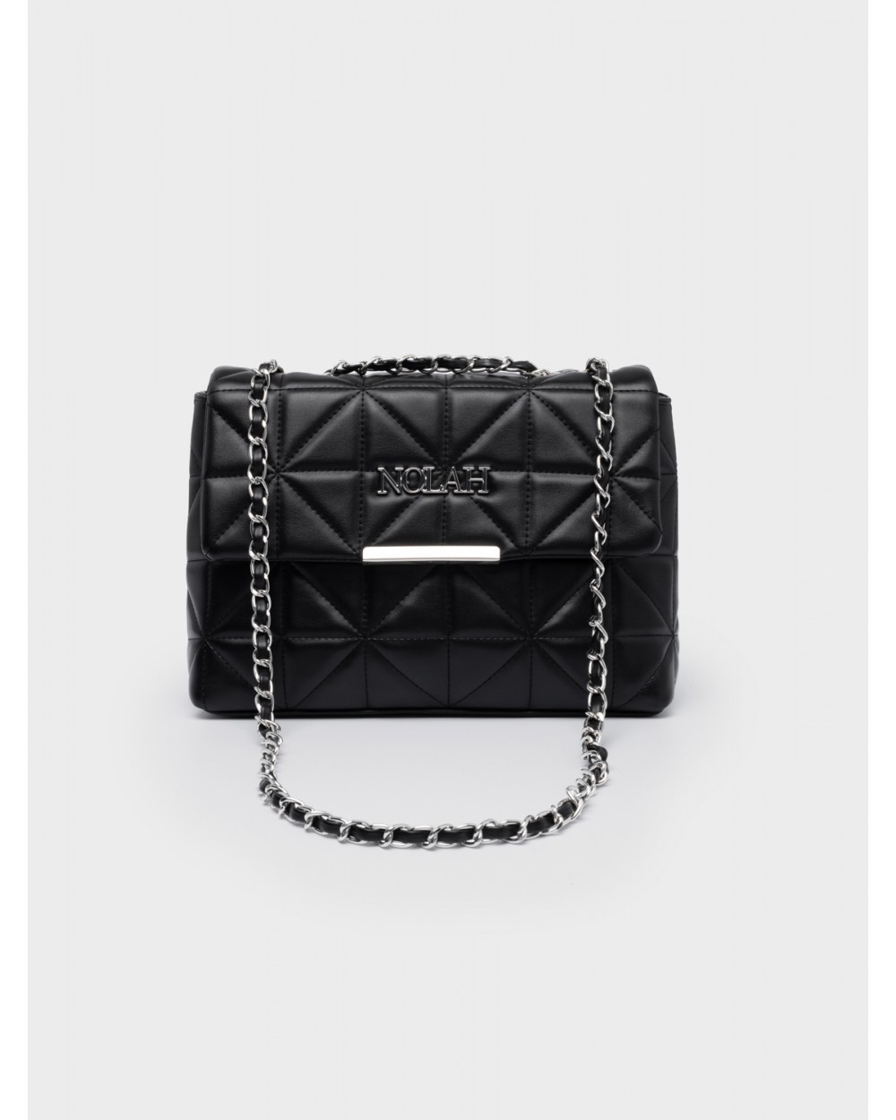 Nolah Γυναικεία Τσάντα ώμου & χιαστί Mafalda Black Silver Γυναικείες Τσάντες