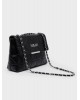 Nolah Γυναικεία Τσάντα ώμου & χιαστί Mafalda Black Silver Γυναικείες Τσάντες