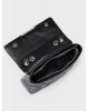 Nolah Γυναικεία Τσάντα ώμου & χιαστί Mafalda Black Silver Γυναικείες Τσάντες