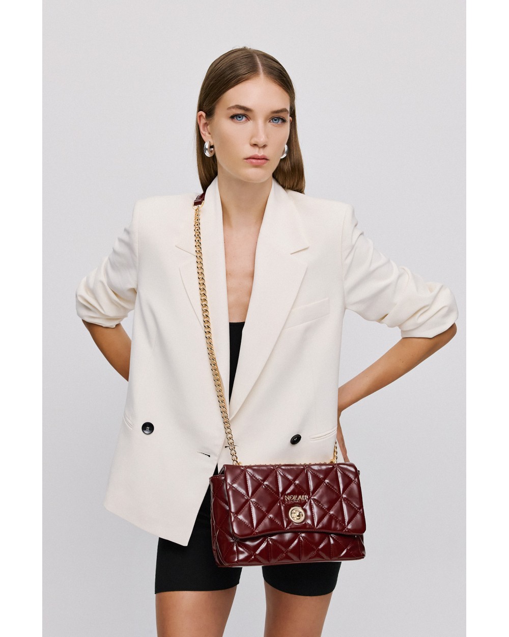 Nolah Γυναικεία Τσάντα ώμου & χιαστί Margiela Burgundy Γυναικείες Τσάντες