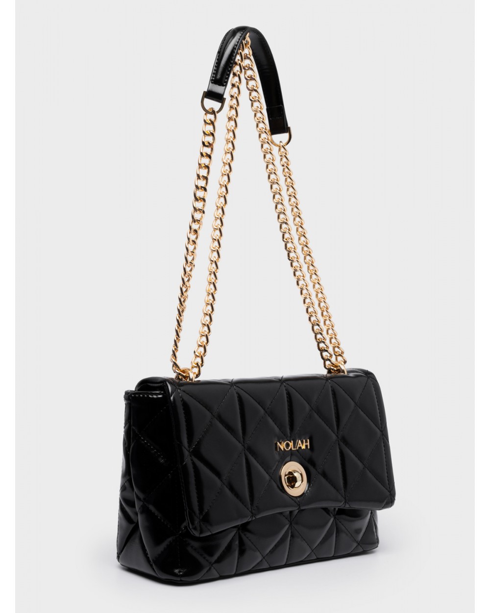 Nolah Γυναικεία Τσάντα ώμου & χιαστί Margiela Black Light Gold Γυναικείες Τσάντες