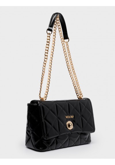 Nolah Γυναικεία Τσάντα ώμου & χιαστί Margiela Black Light Gold