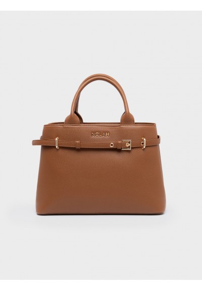 Nolah Γυναικεία Τσάντα ώμου & χιαστί Velinia Brown Light Gold