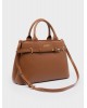 Nolah Γυναικεία Τσάντα ώμου & χιαστί Velinia Brown Light Gold Γυναικείες Τσάντες