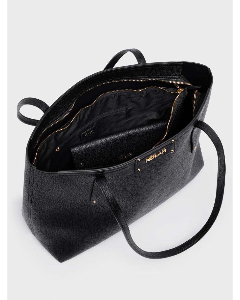 Nolah Γυναικεία Τσάντα ώμου Serenity Black Light Gold Γυναικείες Τσάντες