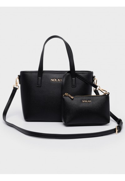Nolah Γυναικεία Τσάντα ώμου & χιαστί Roma Black Light Gold