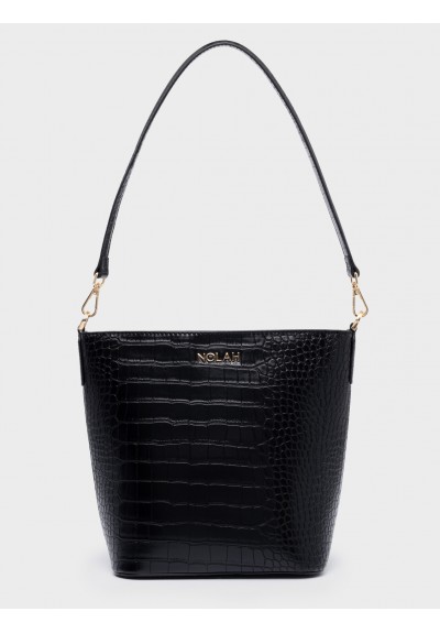 Nolah Γυναικεία Τσάντα ώμου & χιαστί Cecilia Black Light Gold