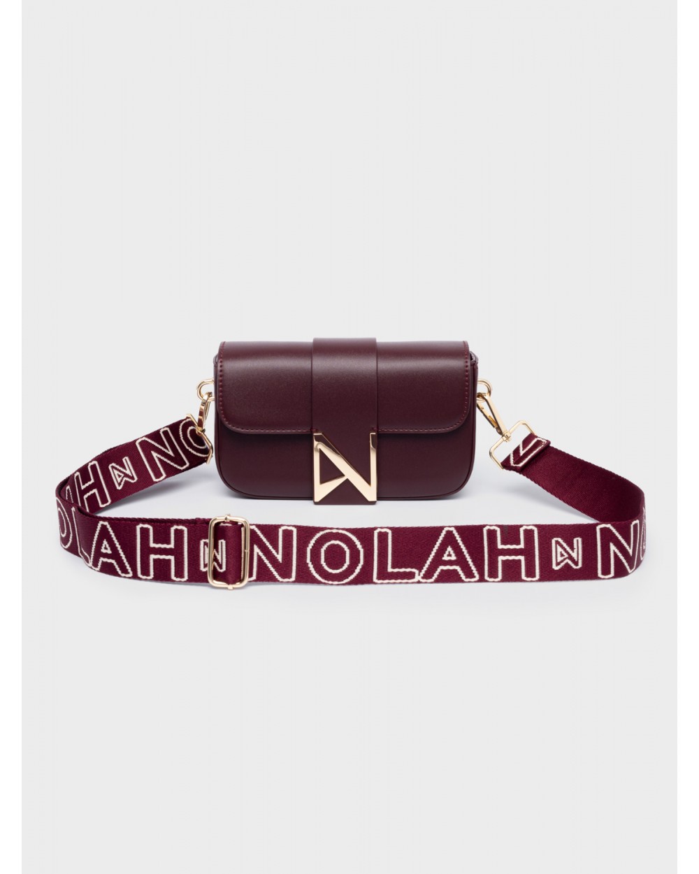 Nolah Γυναικεία Τσάντα ώμου & χιαστί Niki Burgundy Light Gold Γυναικείες Τσάντες