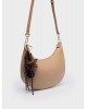 Nolah Γυναικεία Τσάντα ώμου & χιαστί Fabela Beige Light Gold Γυναικείες Τσάντες