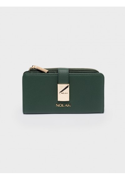 Nolah Γυναικείο Πορτοφόλι Savvina Dark Green Light Gold