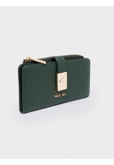 Nolah Γυναικείο Πορτοφόλι Savvina Dark Green Light Gold