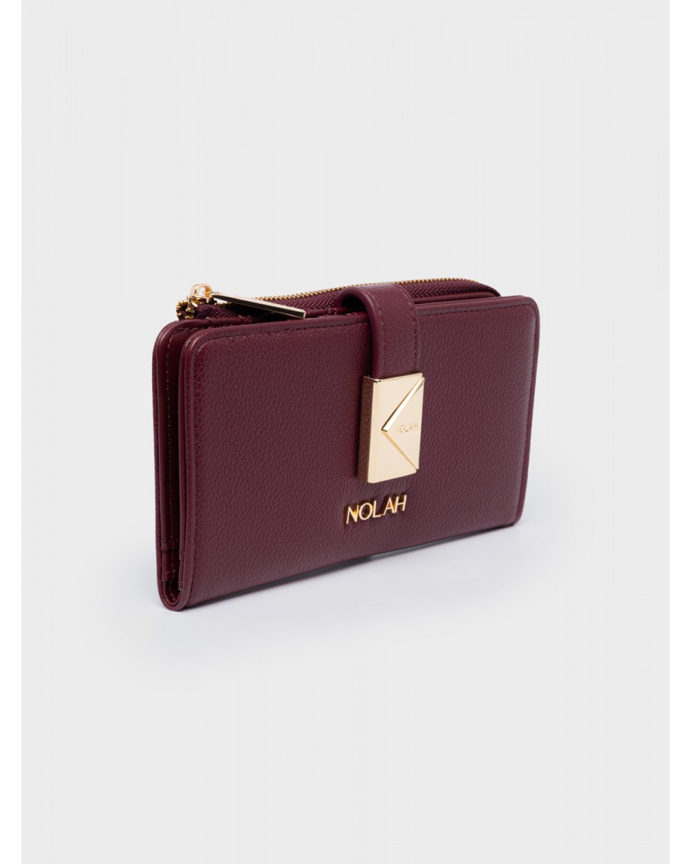 Nolah Γυναικείο Πορτοφόλι Savvina Burgundy Light Gold Γυναικεία Πορτοφόλια