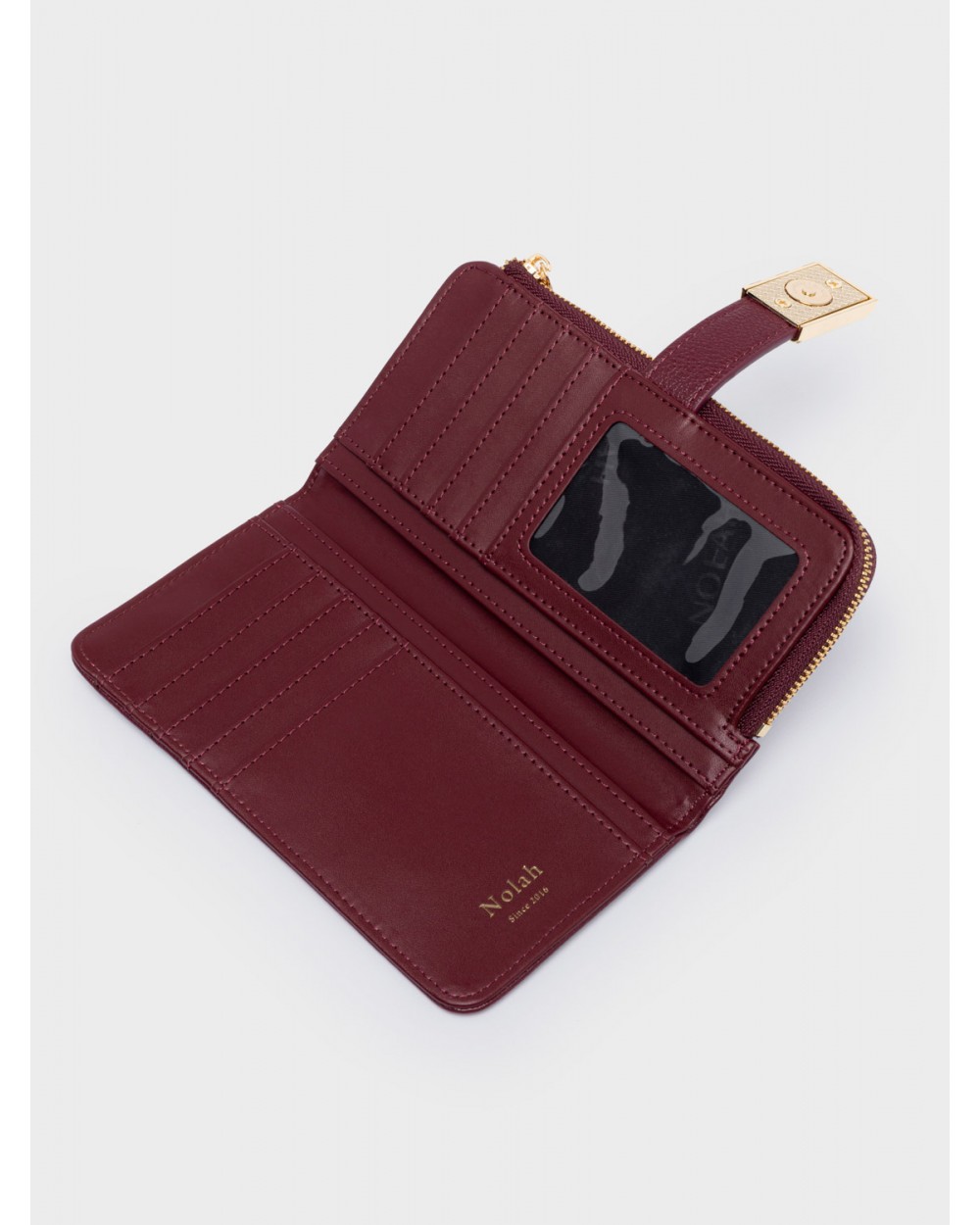 Nolah Γυναικείο Πορτοφόλι Savvina Burgundy Light Gold Γυναικεία Πορτοφόλια