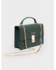 Nolah Γυναικεία Τσάντα ώμου & χιαστί Sevile Dark Green Light Gold Γυναικείες Τσάντες
