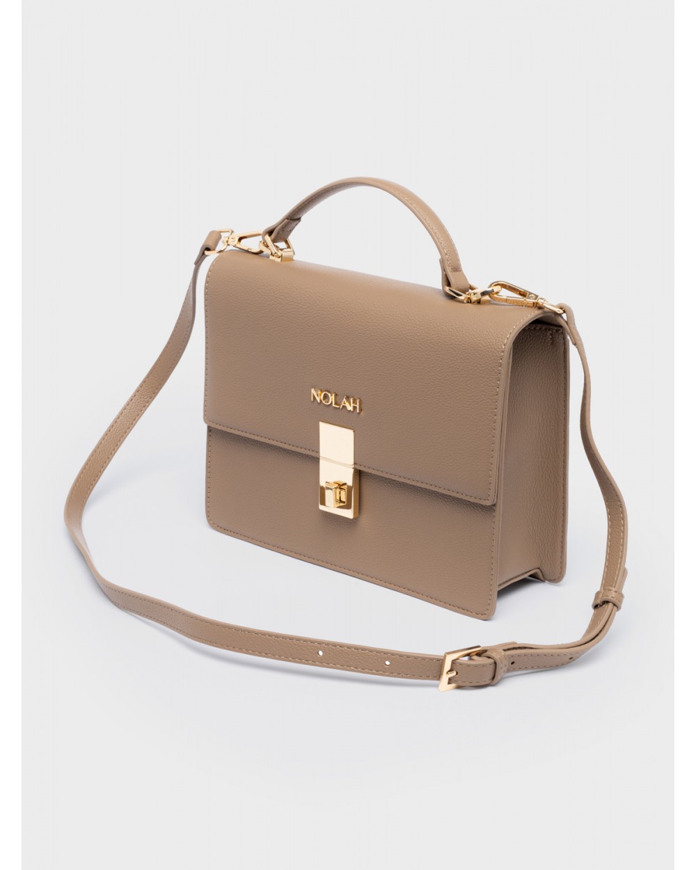 Nolah Γυναικεία Τσάντα ώμου & χιαστί Sevile Taupe Light Gold Γυναικείες Τσάντες