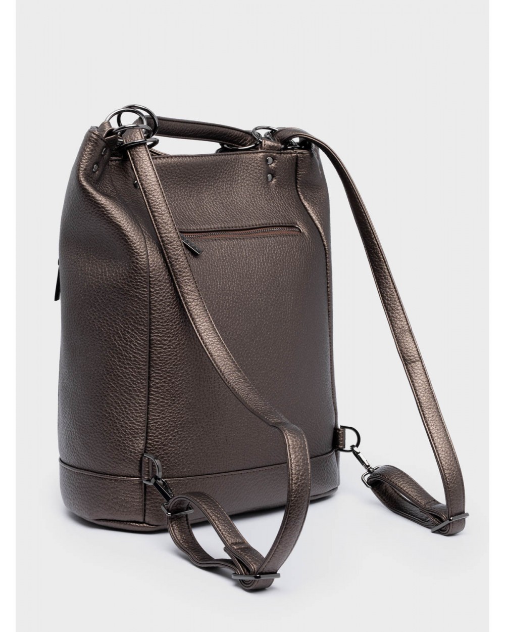 Nolah Γυναικεία Backpack & ώμου Teo Metallic Gun Γυναικείες Τσάντες