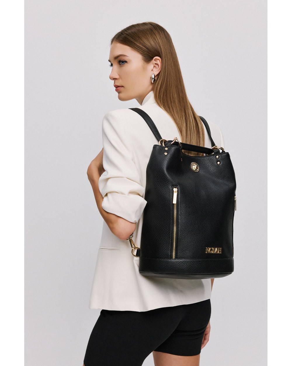 Nolah Γυναικεία Backpack & ώμου Teo Black Light Gold Γυναικείες Τσάντες Nolah Γυναικεία Backpack & ώμου Teo Black Light Gold Γυναικείες Τσάντες