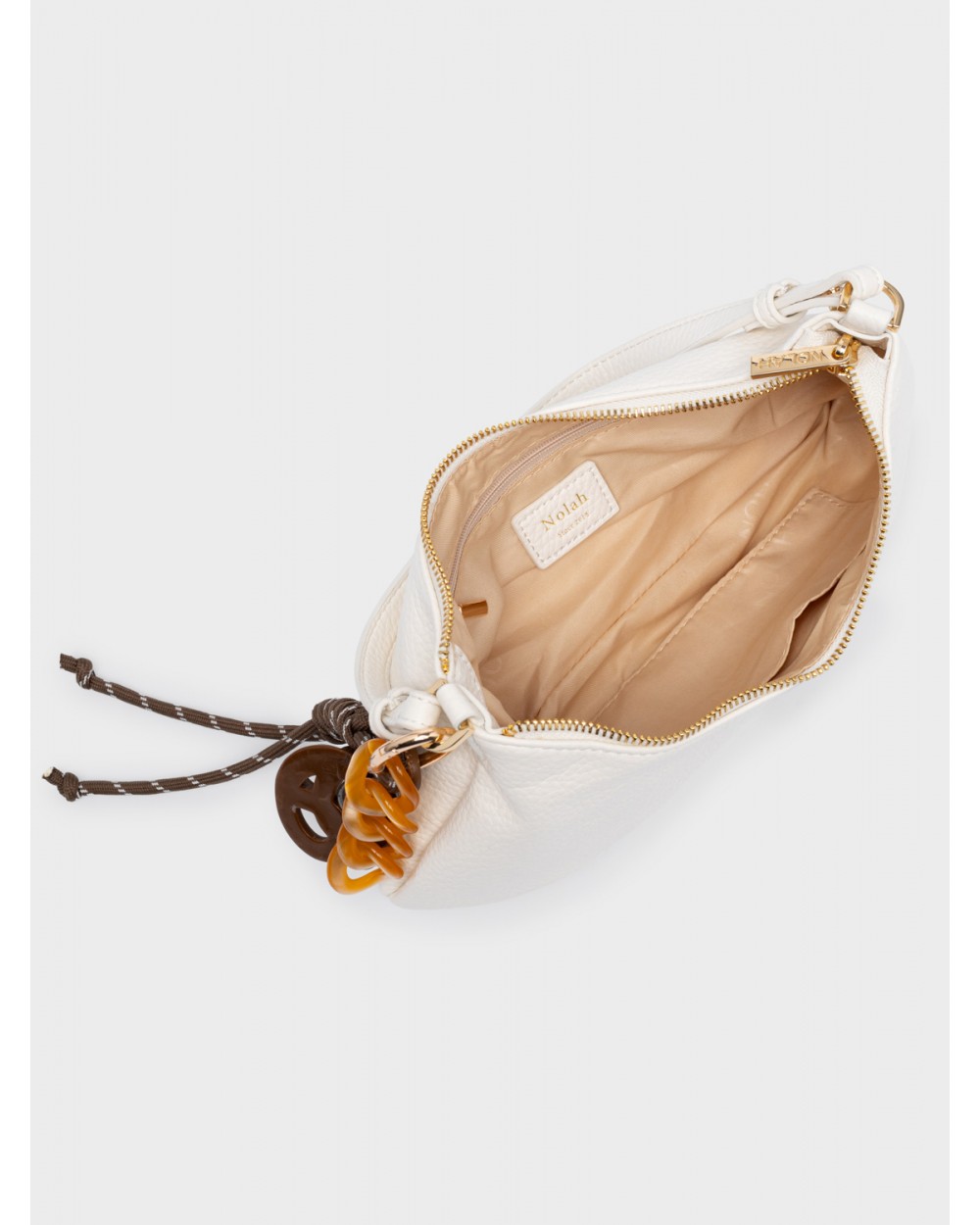 Nolah Γυναικεία Τσάντα ώμου & χιαστί Lina White Light Gold Γυναικείες Τσάντες