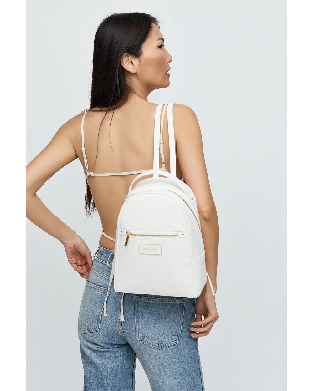 Nolah Γυναικεία Back bag Benji White Γυναικείες Τσάντες Nolah Γυναικεία Back bag Benji White Γυναικείες Τσάντες