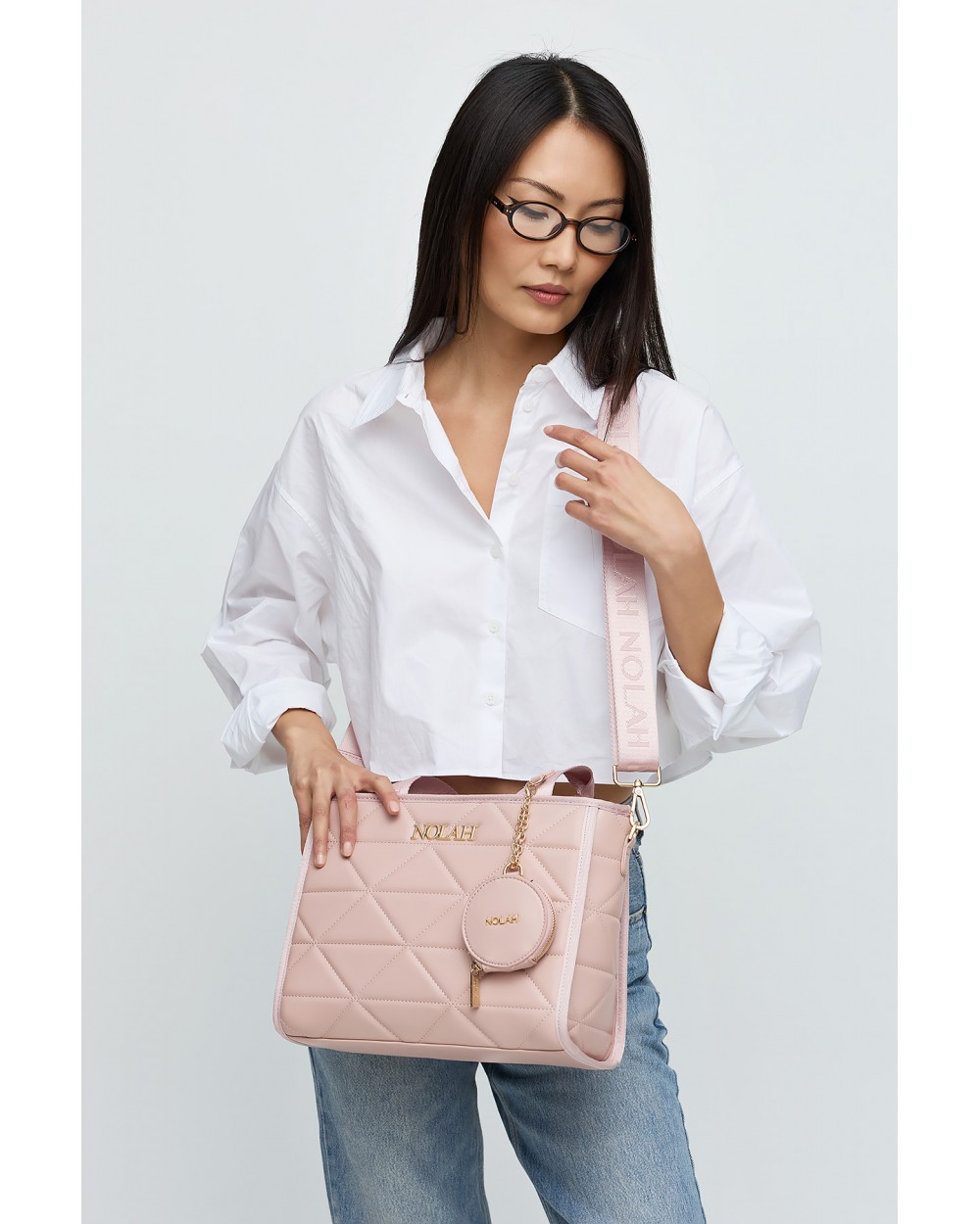 Nolah Γυναικεία Τσάντα ώμου & χιαστί Ryder Medium Pink Γυναικείες Τσάντες