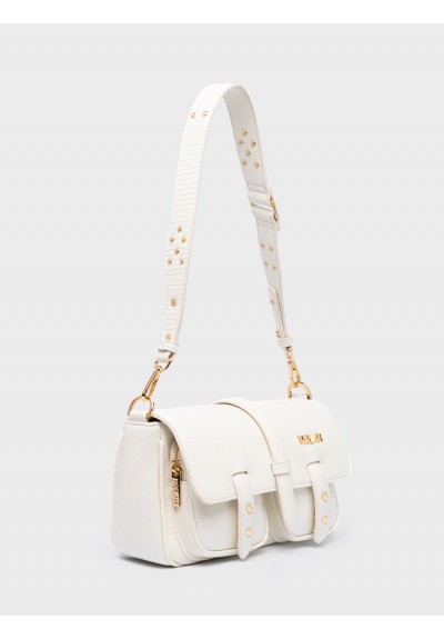 Nolah Γυναικεία Τσάντα ώμου & χιαστί Stephanie Cream Light Gold