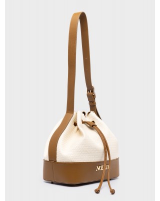 Nolah Γυναικεία Τσάντα ώμου Felicity Cream Brown