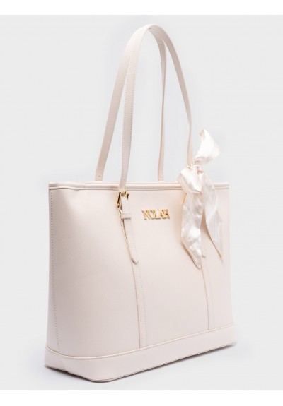 Nolah Γυναικεία τσάντα ώμου Ella Ivory Light Gold