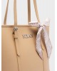 Nolah Γυναικεία τσάντα ώμου Ella Light Beige Silver Γυναικείες Τσάντες