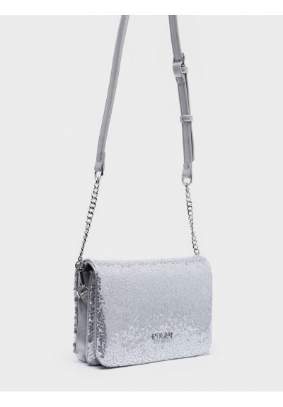 Nolah Γυναικεία Τσάντα ώμου & χιαστί Briggite Silver