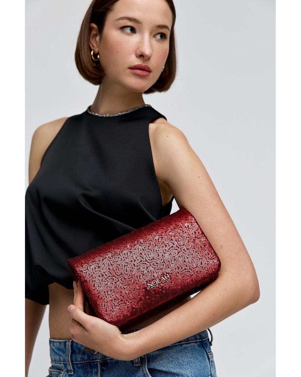 Nolah Γυναικεία Τσάντα ώμου Briggite Wine Red Γυναικείες Τσάντες