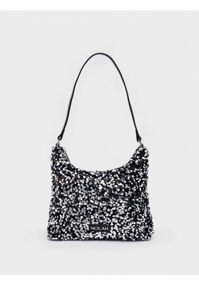 Nolah Γυναικεία Τσάντα ώμου Aurelia Silver-Black